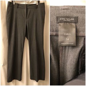 Ann Taylor Factory curvy dress pants dark grey.